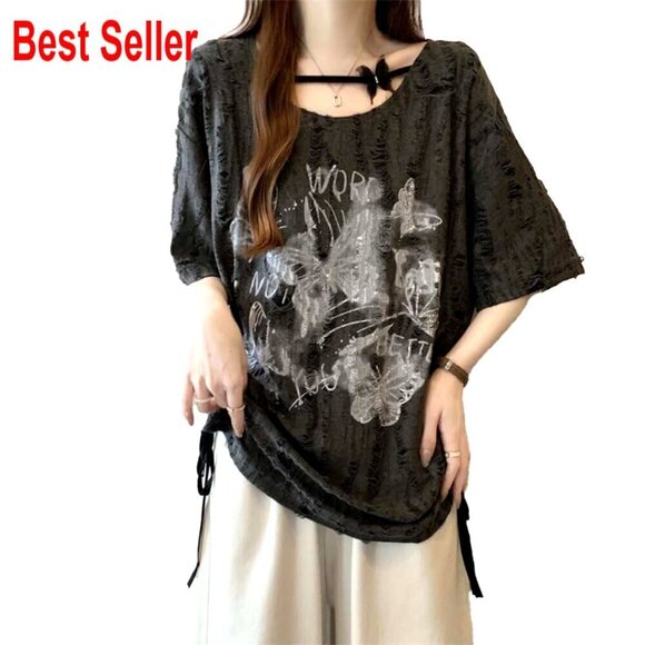 Other - Y2K Emo Graphic Tee Vintage Grunge Style Short Sleeve T-Shirt for Kids